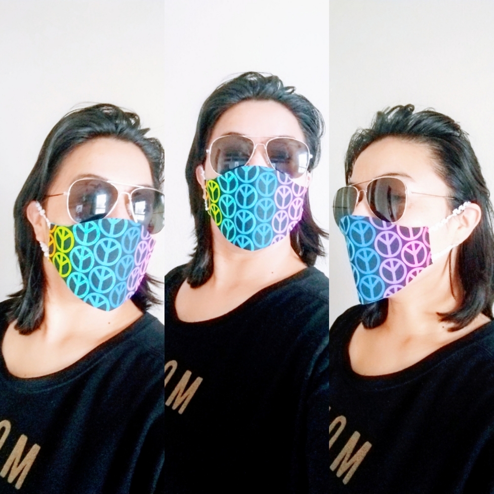 Face mask peace logo